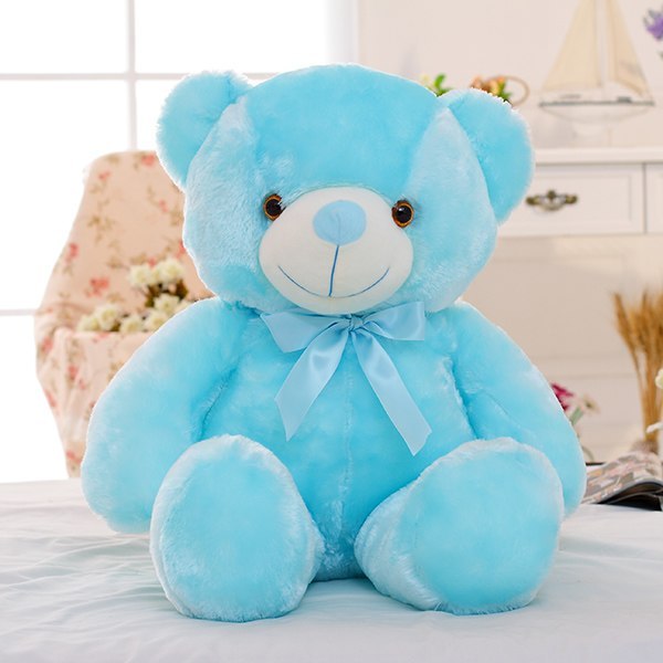 LED Teddy Bear Stuffed Animals Plush Toy Colorful Glowing Christmas Gift