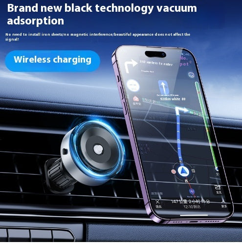 Intelligent Mobile Phone Holder Double-Sided Car Mount Magnetic Universal Adsorption Bracket Vacuum Adsorption Stable