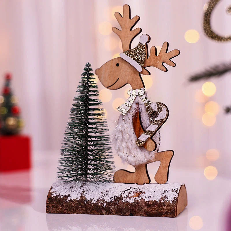 Christmas Tree Children's Handmade DIY Stereo Wooden Christmas Tree Scene Layout Christmas Decorations Ornaments Hot