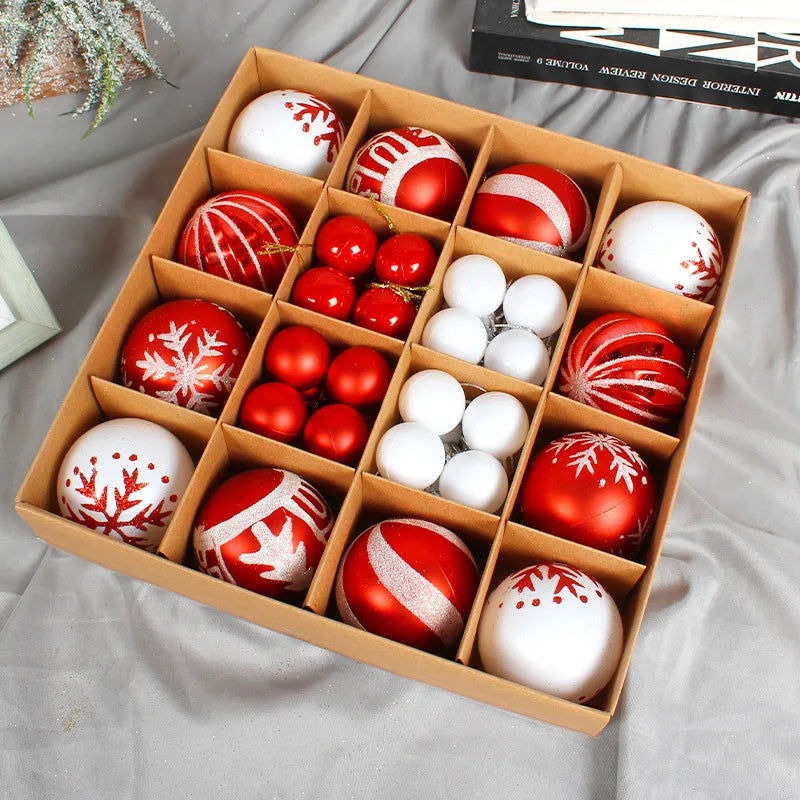 44pcs Christmas Tree Ball Bauble Hanging Home Party Ornament Decor Tree Decoration Balls Party Hanging  Spheres Pendant