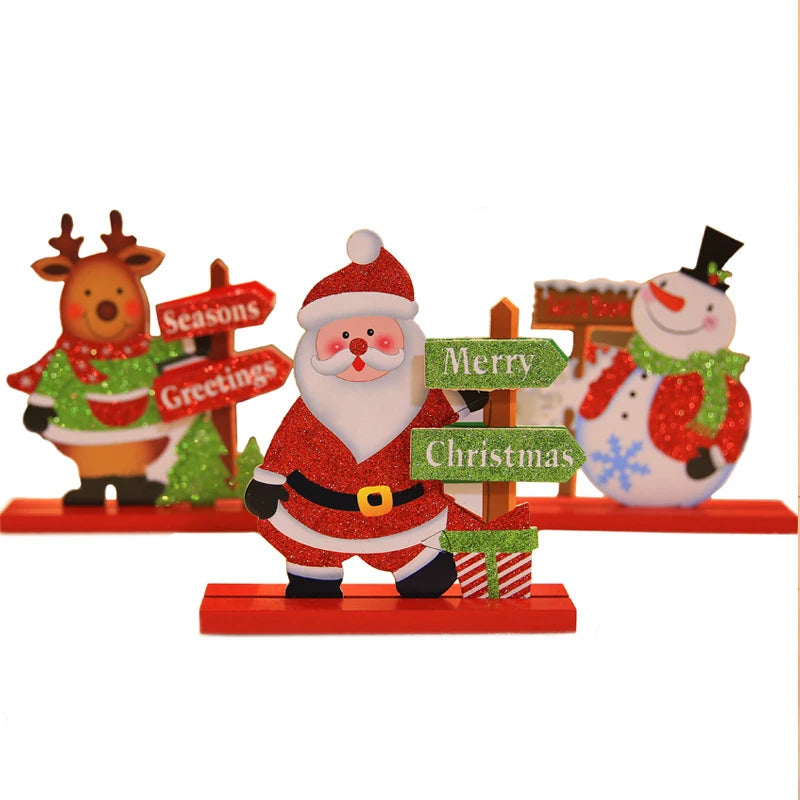 Christmas Tree Children's Handmade DIY Stereo Wooden Christmas Tree Scene Layout Christmas Decorations Ornaments Hot