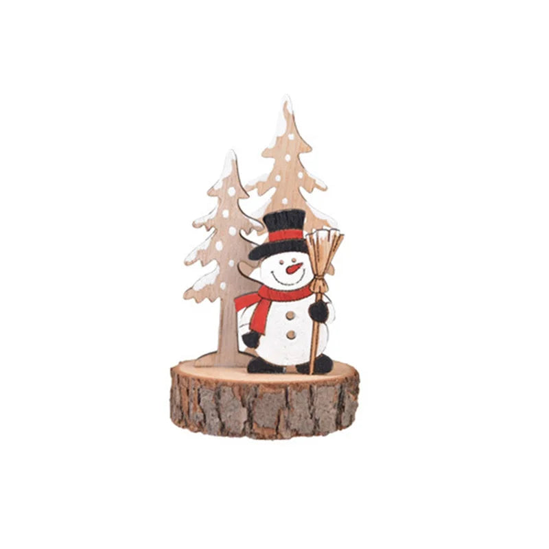 Christmas Tree Children's Handmade DIY Stereo Wooden Christmas Tree Scene Layout Christmas Decorations Ornaments Hot