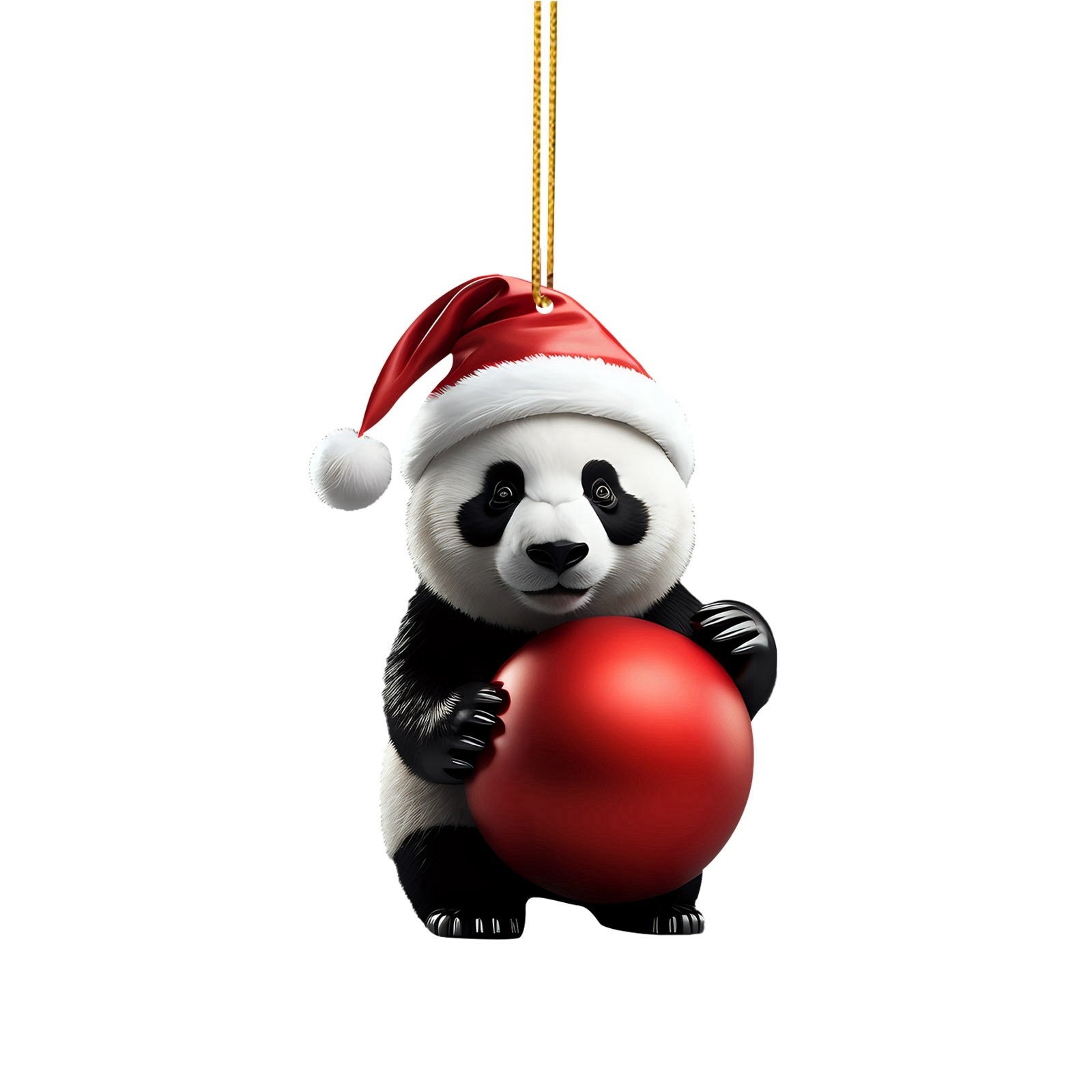 Christmas Cute Panda Pendant Hanging Gift Christmas White Panda Pattern Decoration Tree Backpack Home Window Christmas Pendant