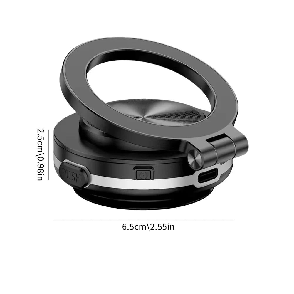 For Magsafe Magnetic Vacuum Car Phone Holder Suction Cup Folding Universal Navigation Stand Bracket For IPhone/Samsung/Xiaomi