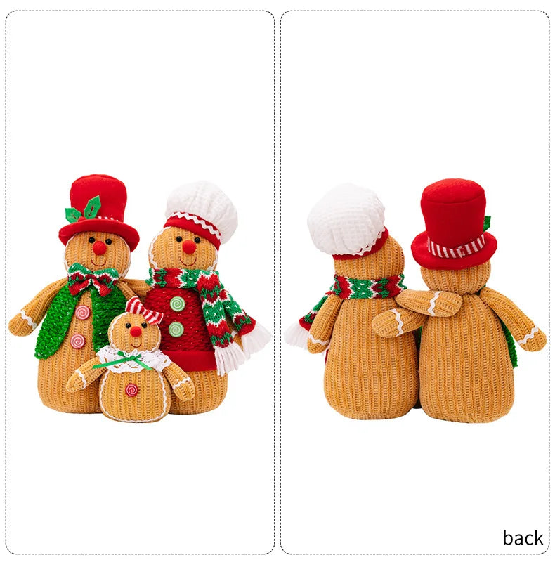 2024 Christmas Creative Gingerbread Figurine Ornament Doll Gift Merry Christmas Decor for Home Xmas 2025 Happy New Year Supplies