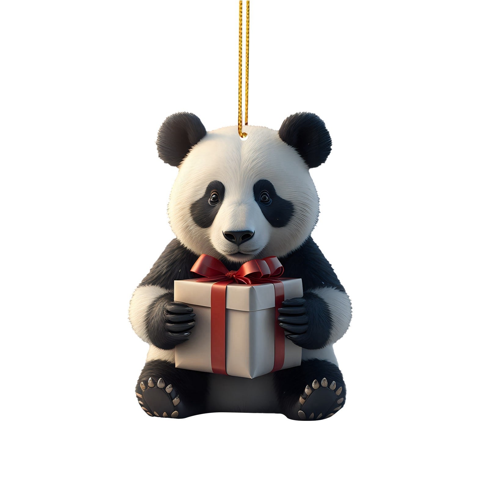 Christmas Cute Panda Pendant Hanging Gift Christmas White Panda Pattern Decoration Tree Backpack Home Window Christmas Pendant