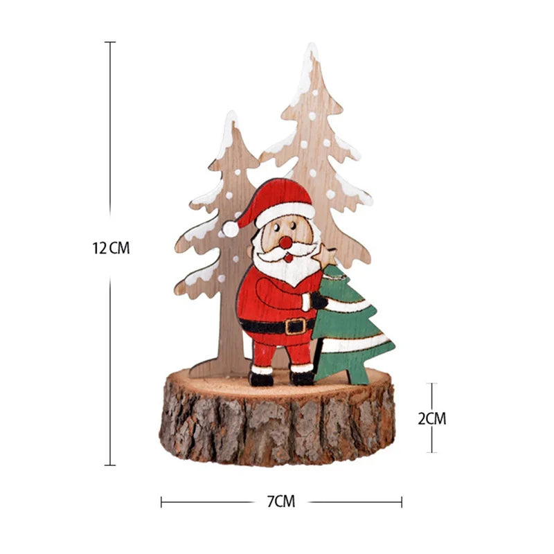 Christmas Tree Children's Handmade DIY Stereo Wooden Christmas Tree Scene Layout Christmas Decorations Ornaments Hot