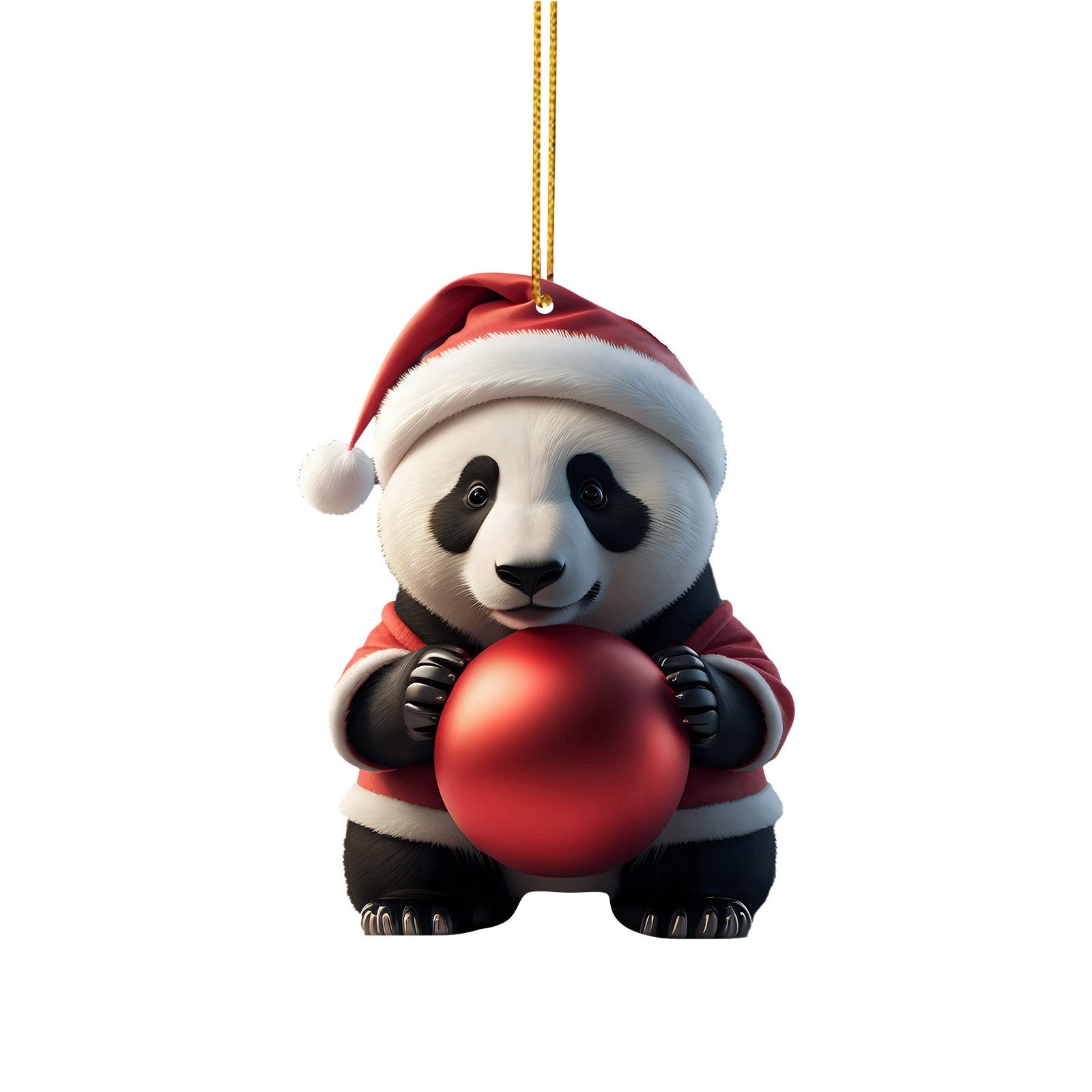 Christmas Cute Panda Pendant Hanging Gift Christmas White Panda Pattern Decoration Tree Backpack Home Window Christmas Pendant