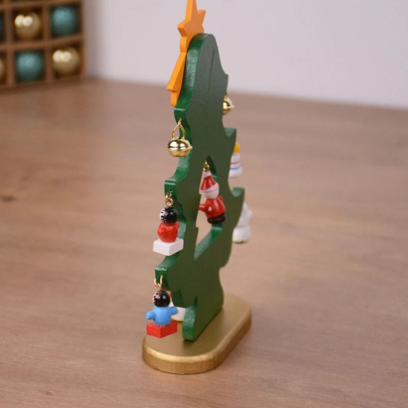 Christmas Tree Children's Handmade DIY Stereo Wooden Christmas Tree Scene Layout Christmas Decorations Ornaments Hot