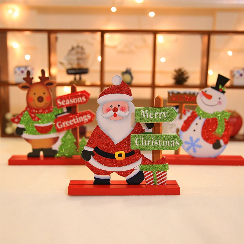 Christmas Tree Children's Handmade DIY Stereo Wooden Christmas Tree Scene Layout Christmas Decorations Ornaments Hot