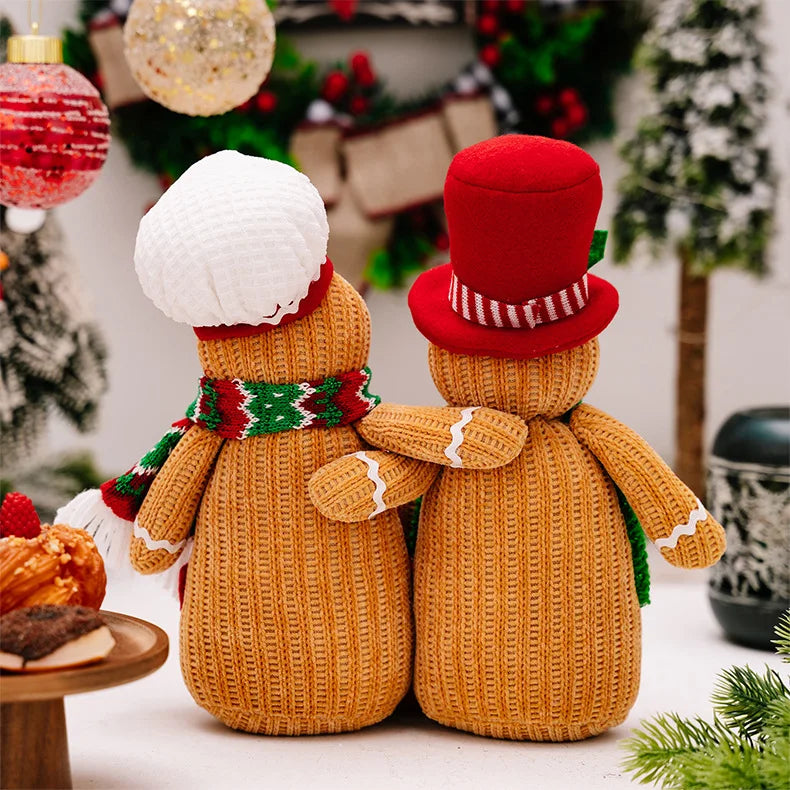 2024 Christmas Creative Gingerbread Figurine Ornament Doll Gift Merry Christmas Decor for Home Xmas 2025 Happy New Year Supplies