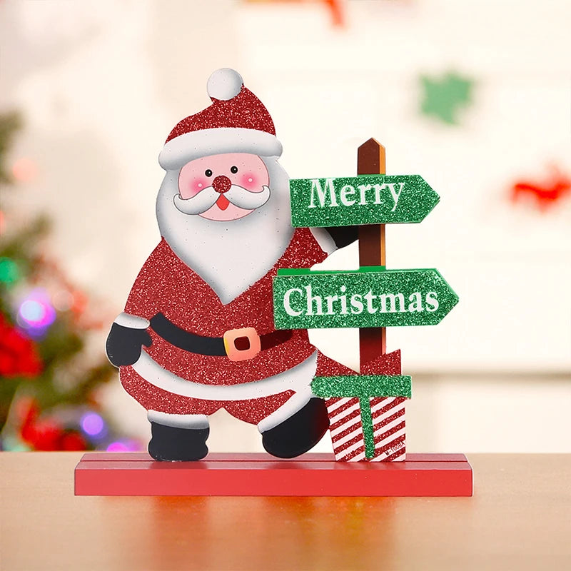 Christmas Tree Children's Handmade DIY Stereo Wooden Christmas Tree Scene Layout Christmas Decorations Ornaments Hot