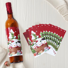 Christmas Wine Sticker Decoration Merry Cristmas Decor for Home 2024 Wine Sticker Xmas Ornament Navidad Natal New Year Gift 2025