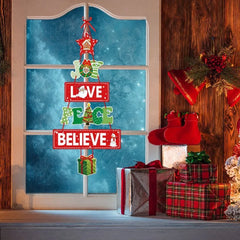 2024 Christmas Hanging Banner Garland Bunting Christmas Santa Claus Paper Banner Door Hanging Ornaments Merry Xmas Party Decor