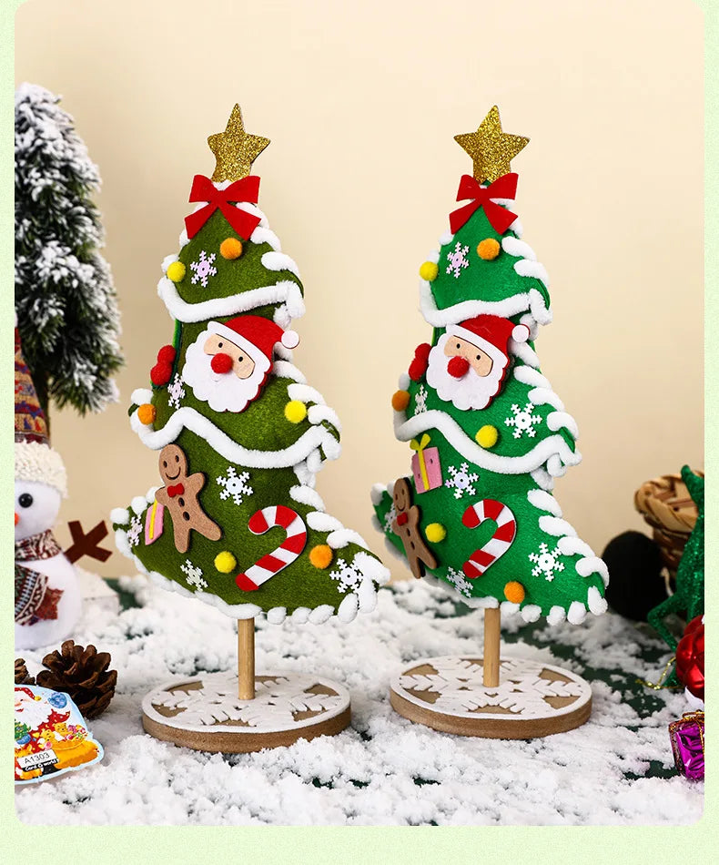 DIY Christmas Tree Crafts Kits for Children Christmas Decoration Handmade Toys Puzzle Craft Kit Children Toys Christmas Gifts