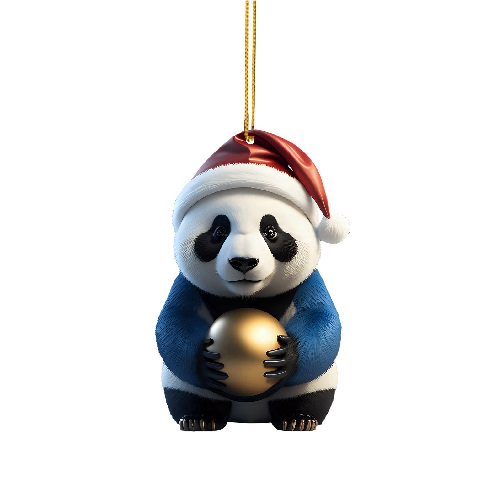 Christmas Cute Panda Pendant Hanging Gift Christmas White Panda Pattern Decoration Tree Backpack Home Window Christmas Pendant