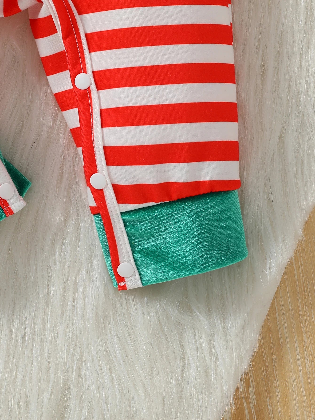 2Pcs Christmas Baby unisex Jumpsuit Newborn Cute  Striped Clothes Autumn Winter Boys Girls Round Neck Long Sleeve Bodysuit+Hat