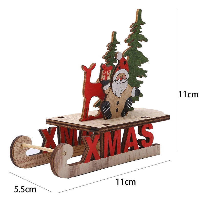 Christmas Tree Children's Handmade DIY Stereo Wooden Christmas Tree Scene Layout Christmas Decorations Ornaments Hot