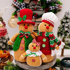 2024 Christmas Creative Gingerbread Figurine Ornament Doll Gift Merry Christmas Decor for Home Xmas 2025 Happy New Year Supplies