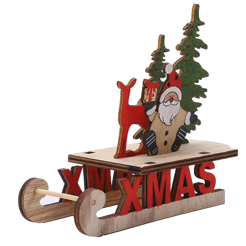 Christmas Tree Children's Handmade DIY Stereo Wooden Christmas Tree Scene Layout Christmas Decorations Ornaments Hot