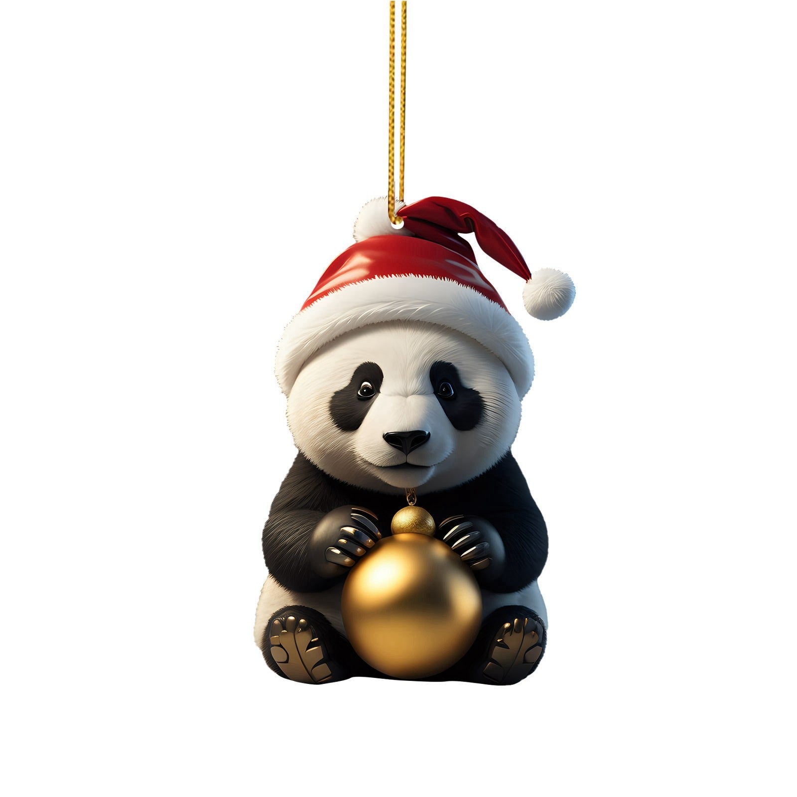 Christmas Cute Panda Pendant Hanging Gift Christmas White Panda Pattern Decoration Tree Backpack Home Window Christmas Pendant