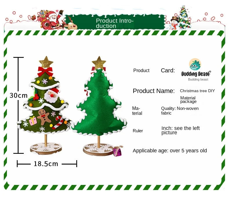 DIY Christmas Tree Crafts Kits for Children Christmas Decoration Handmade Toys Puzzle Craft Kit Children Toys Christmas Gifts