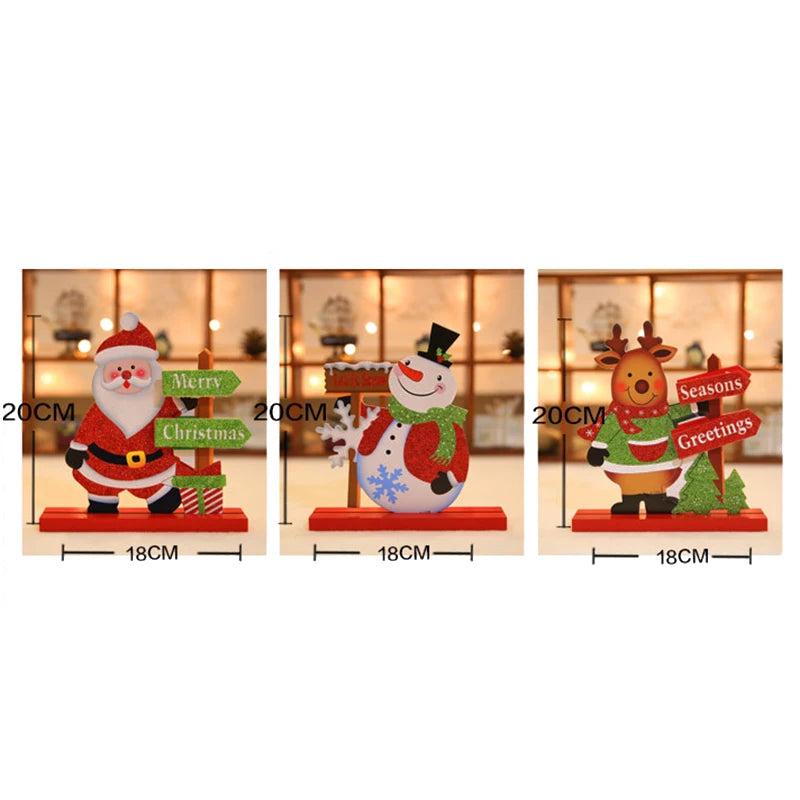 Christmas Tree Children's Handmade DIY Stereo Wooden Christmas Tree Scene Layout Christmas Decorations Ornaments Hot