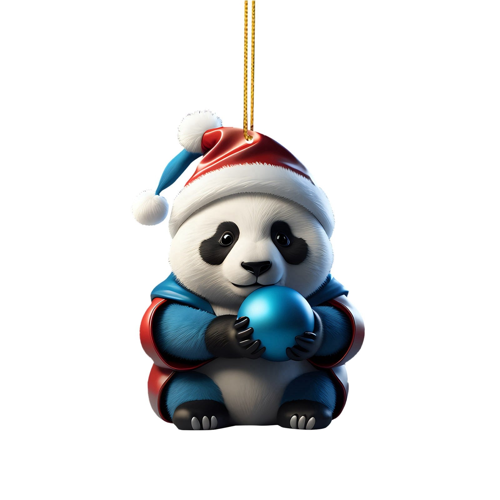 Christmas Cute Panda Pendant Hanging Gift Christmas White Panda Pattern Decoration Tree Backpack Home Window Christmas Pendant