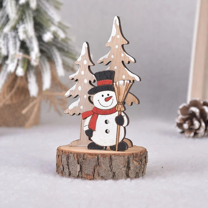 Christmas Tree Children's Handmade DIY Stereo Wooden Christmas Tree Scene Layout Christmas Decorations Ornaments Hot