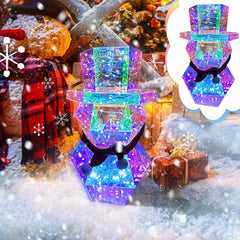 christmas decor colorful led glow santa claus snowman night light xma